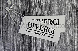 Картонная бирка для одежды