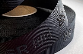 Печать на репсовой ленте силиконом